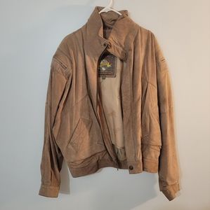 Men's Large Thinsulate leather Bomber Jacket with removable liner